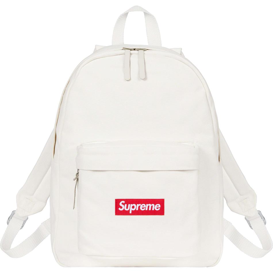 Supreme Canvas Backpack Vesker Hvite | NO426BC