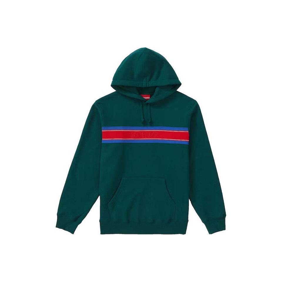 Supreme Chest Stripe Logo Hette Gensere Grønn | NO321VD