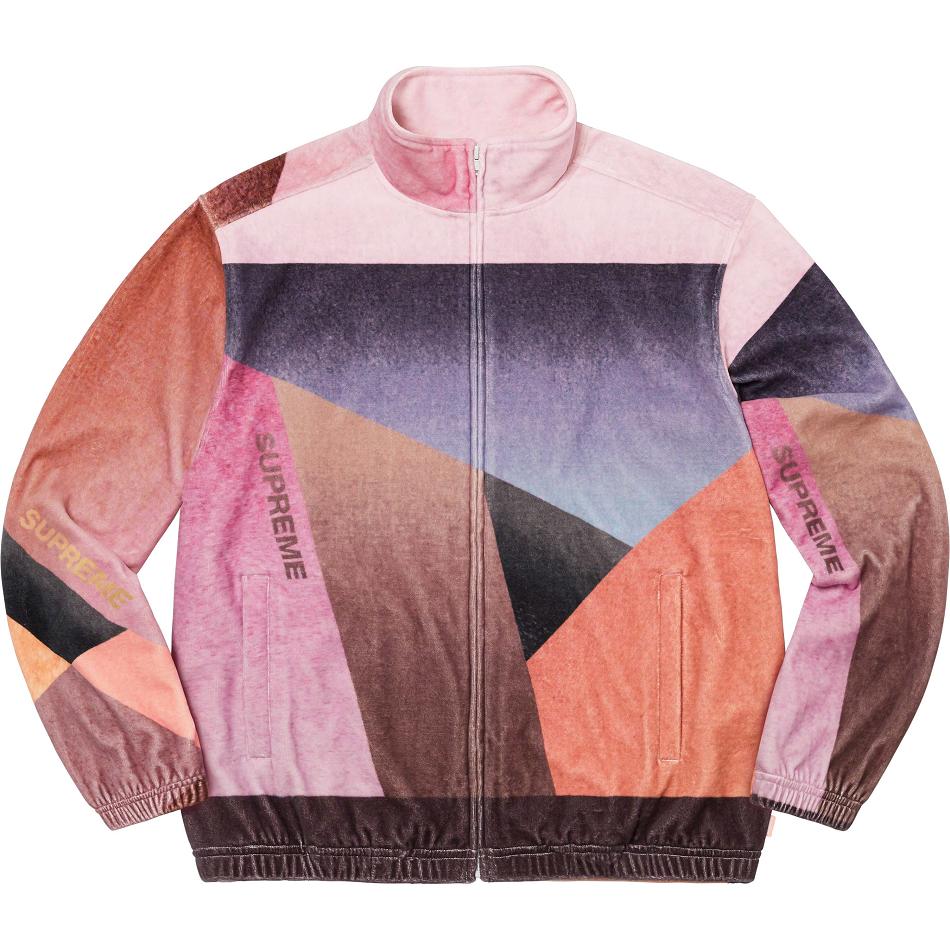 Supreme Geo Velour Track Jakke Rosa | NO140BC