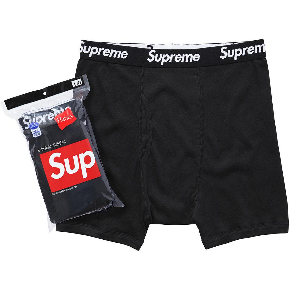 Supreme Hanes® Bokser Briefs (4 Pack) Undertøy Svarte | NO489OR