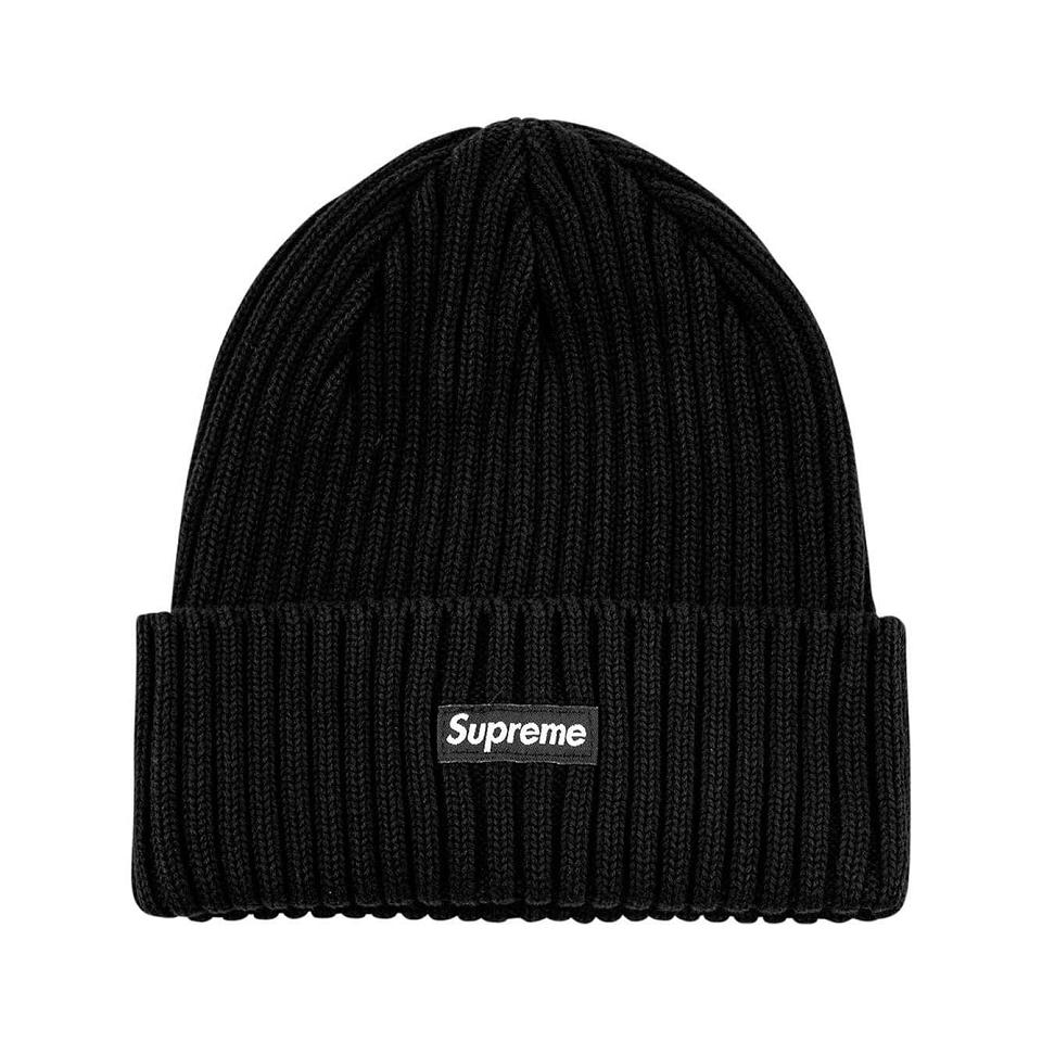 Supreme Overdyed Logo Beanie Hatt Svarte | NO483EX