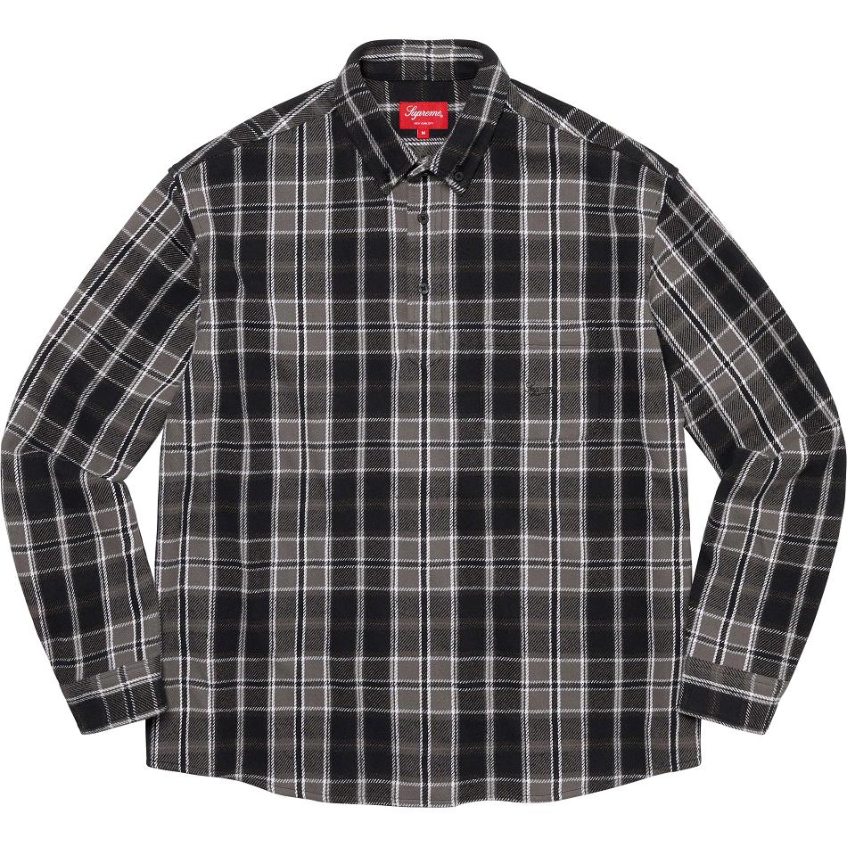 Supreme Pullover Plaid Flannel Skjorte Svarte | NO212KI