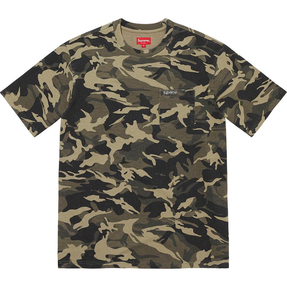 Supreme S/S Pocket Tee Gensere Olivengrønne Camouflage | NO268CE