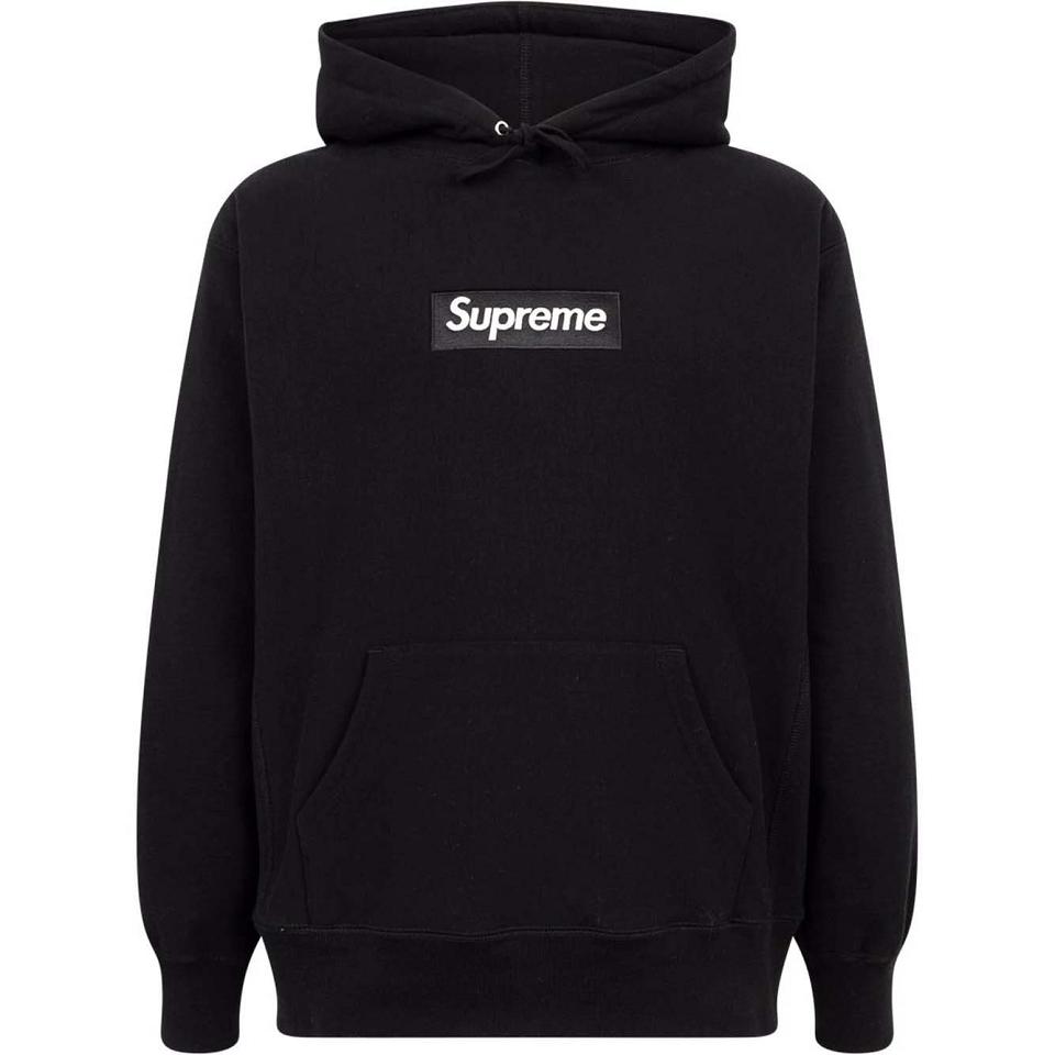 Supreme White Logo Hettegensere Svarte | NO130FM