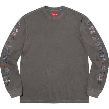 Supreme AOI Icons L/S Top Gensere Svarte | NO279UT