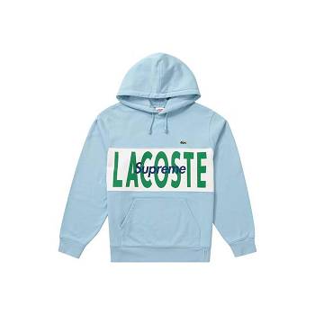 Supreme LACOSTE Logo Panel Hette Gensere Blå | NO326WY