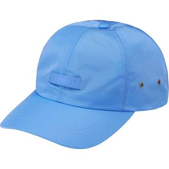 Supreme Lær Patch 6-Panel Hatt Blå | NO471JJ