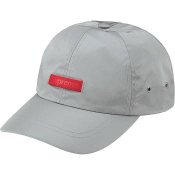 Supreme Lær Patch 6-Panel Hatt Grå | NO472KI