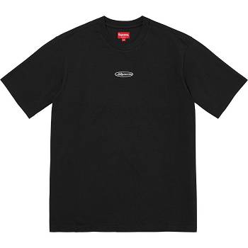 Supreme Oval Logo S/S Top Gensere Svarte | NO254IS