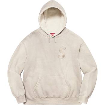 Supreme Overdyed S Logo Hette Gensere Hvite | NO312FM