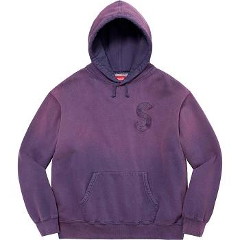 Supreme Overdyed S Logo Hette Gensere Lilla | NO315JJ