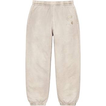 Supreme Overdyed S Logo Sweatpant Bukse Beige | NO189XF