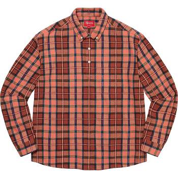 Supreme Pullover Plaid Flannel Skjorte Rosa | NO213LH