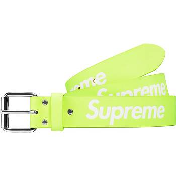 Supreme Repeat Lær Belt Belte Grønn | NO427NB