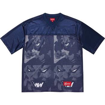 Supreme Ronin Football Jersey Gensere Marineblå | NO284SO