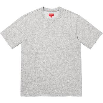 Supreme S/S Pocket Tee Gensere Grå | NO272MA