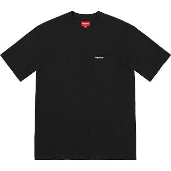 Supreme S/S Pocket Tee Gensere Svarte | NO271NB