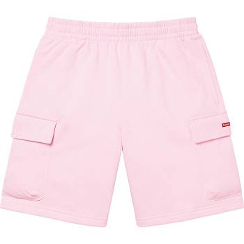 Supreme Small Box Baggy Cargo Sweat Shorts Rosa | NO224RW