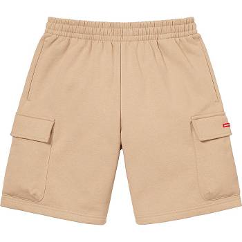 Supreme Small Box Baggy Cargo Sweat Shorts Brune | NO225TV