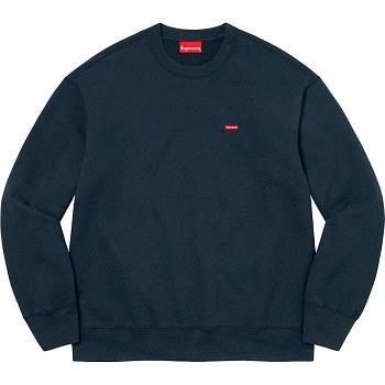 Supreme Small Box Crewneck Gensere Marineblå | NO307OR