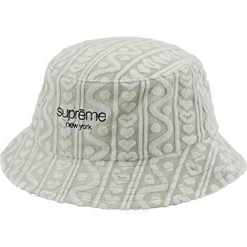 Supreme Terry Pattern Crusher Hatt Grå | NO451VD