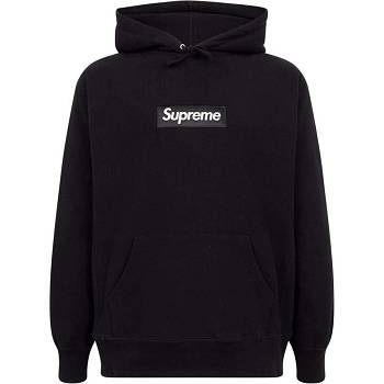 Supreme White Logo Hettegensere Svarte | NO130FM